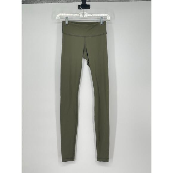 Lululemon Align Leggings Size‎ 2 Army Green High Rise Yoga Pants Buttery Soft - Picture 2 of 4